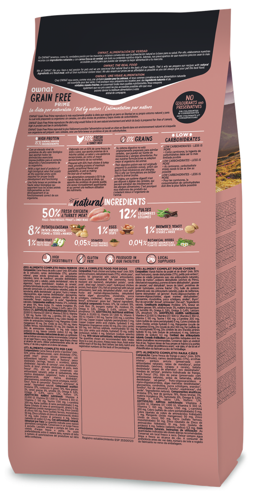 OWNAT GF PRIME MINI CHICKEN&TURKEY DOG