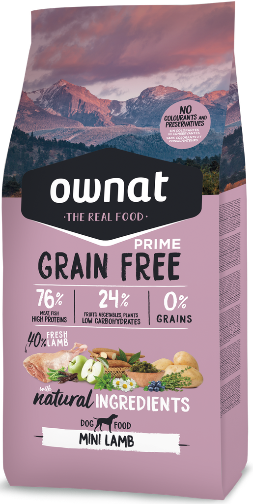 [031586] OWNAT GF PRIME MINI ADULT LAMB DOG (400 Gr)