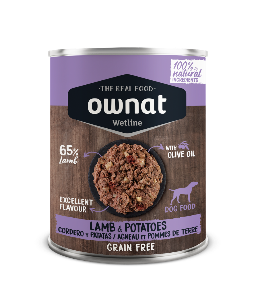 [057020] OWNAT WETLINE DOG Cordero y Patatas 12 x 395 gr