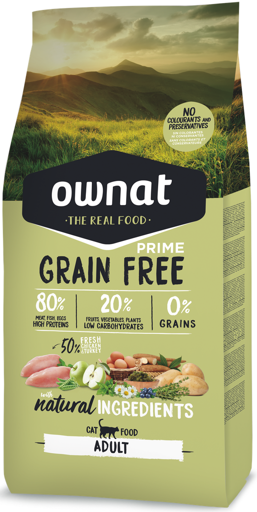 [031587] OWNAT GF PRIME ADULT CHICKEN & TURKEY CAT (400 Gr)